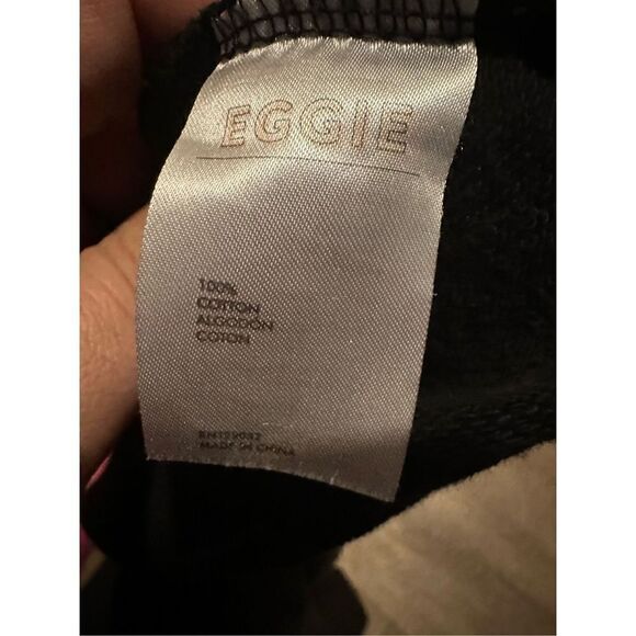 Eggie Brand Women’s Graphic Long Sleeve Hoodie Lightweight Black Size Small - Picture 6 of 9
